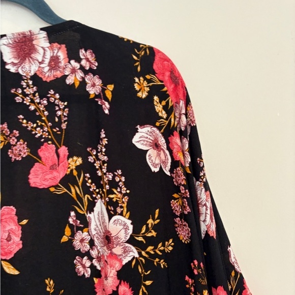 Knox Rose Romantic Boho Witchy Floral Duster Kimono Cover UP SZ XL/XXL - Picture 11 of 16